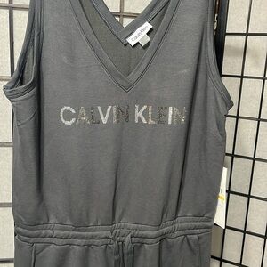 NWT Sleeveless Romper Calvin Klein, size M Blingy Brand Name